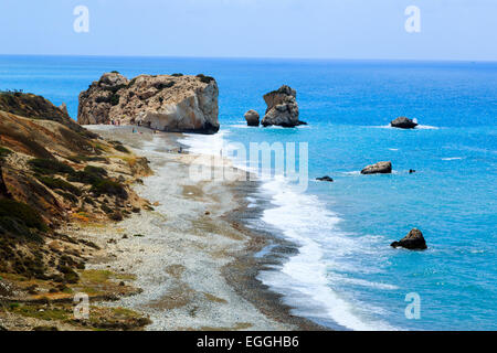 Blick auf herrliche Zypern Strand im Sommer Stockfoto