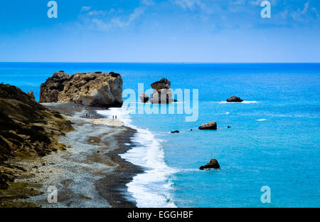 Blick auf herrliche Zypern Strand im Sommer Stockfoto