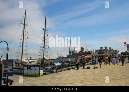 Die Promenade entlang der Uferpromenade in Halifax, N.S. Stockfoto