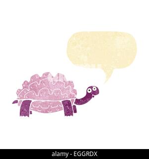 Cartoon-Schildkröte mit Sprechblase Stock Vektor