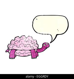 Cartoon-Schildkröte mit Sprechblase Stock Vektor