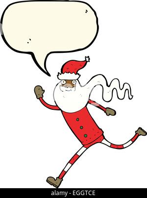 Cartoon mit Santa mit Sprechblase Stock Vektor