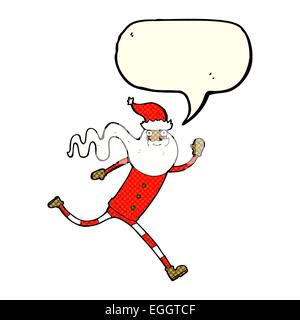 Cartoon mit Santa mit Sprechblase Stock Vektor