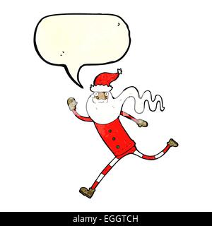 Cartoon mit Santa mit Sprechblase Stock Vektor