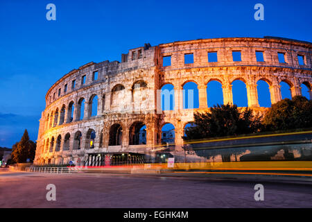 Pula Amphitheater Arena - Kroatien - Istrien Stockfoto