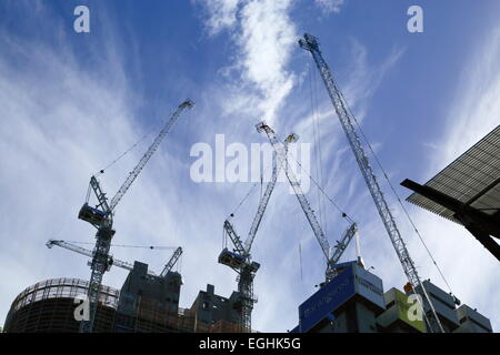 Barangaroo International Towers im Bau in Barangaroo, Sydney, New South Wales, Australien. Stockfoto