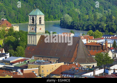 Pfarrkirche St. Jakob, Wasserburg am Inn, Upper Bavaria, Bayern, Deutschland Stockfoto