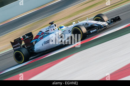 Felipe Massa (BRA), Williams Martini Racing FW37, Formel1 Testsitzungen, Circuit de Catalunya. Stockfoto