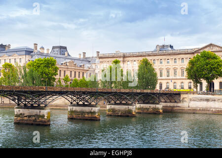 Pont des Arts, Brücke über den Fluss Seine in Paris, Frankreich Stockfoto