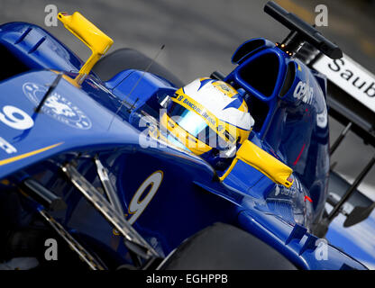 Circuit de Catalunya Montmelo in der Nähe von Barcelona, Spanien 19.-22.2.15, Formel 1 Tests--Marcus Ericsson (SWE), Sauber C34 Stockfoto