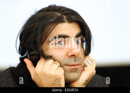 25. Februar 2015 - Athen, Griechenland - deutscher Regisseur, Drehbuchautor und Produzent FATIH AKIN gibt eine Pressekonferenz für seinen neuen Film "The Cut" (Credit-Bild: © Aristidis Vafeiadakis/ZUMA Draht) Stockfoto