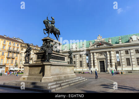 Italien, Piemont, Turin, Nationalbibliothek in Carlo Alberto quadratisch Stockfoto