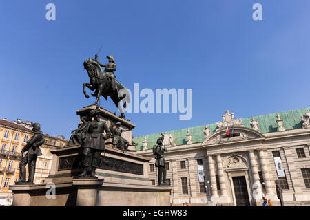 Italien, Piemont, Turin, Nationalbibliothek in Carlo Alberto quadratisch Stockfoto