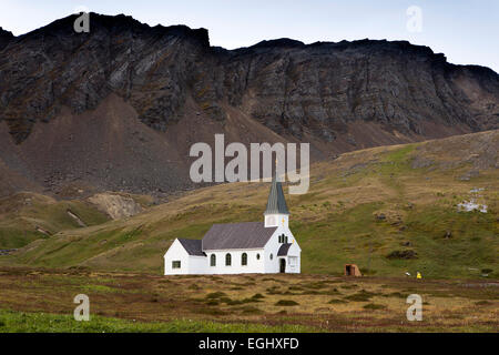 Süd-Georgien, Grytviken, alte norwegische Walfänger Kirche im Auftrag von CA Larsen Stockfoto