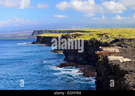 Ka Lae der südlichste Punkt der USA, Big Island, Hawaii, USA Stockfoto