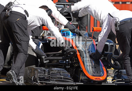 Circuit de Catalunya Montmelo in der Nähe von Barcelona, Spanien 19.-22.2.15, Formel 1 Tests - Fernando Alonso (ESP), McLaren MP4-30 Stockfoto