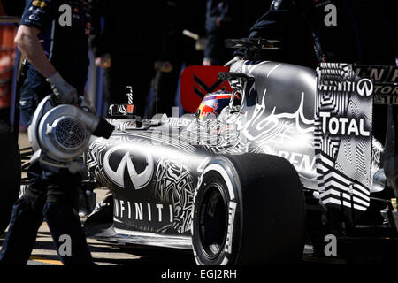 Circuit de Catalunya Montmelo in der Nähe von Barcelona, Spanien 19.-22.2.15, Formel-1-Tests - Daniil Kwjat (Kvyat) (RUS), Red Bull RB11 Stockfoto