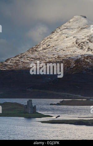 Quinag Berg- und Ardwreck Burg, Sutherland Stockfoto