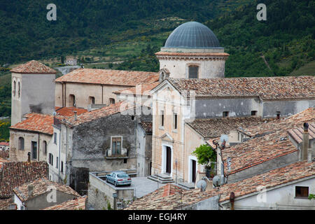 Morano Calabro Dorf, Nationalpark Pollino, Sila, Kalabrien, Italien, Europa Stockfoto