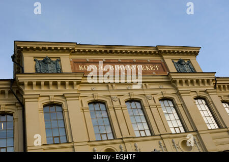 Eine Außenansicht des Kungliga Biblioteket (der schwedischen Nationalbibliothek) in Stockholm, Schweden. Stockfoto