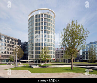 Kaffee-Plaza-Bürogebäude, Architekt Richard Meier, Am Sandtorpark, Grasbrookhafen, HafenCity, Hamburg, Deutschland Stockfoto