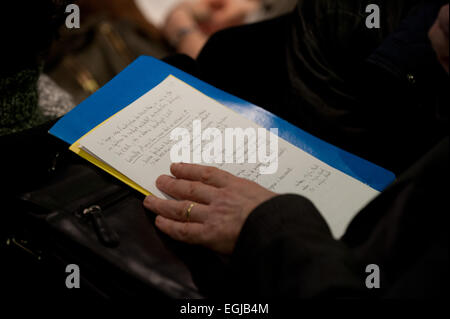 Paris, Frankreich. 24. Februar 2015. Konferenz "Fukushima Atomunfall - vier Jahre später", Green Cross Paris, Frankreich. Bildnachweis: Ania Freindorf/Alamy Live-Nachrichten Stockfoto