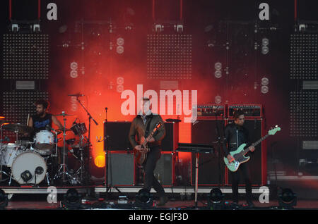 Leeds Festival 2014 - Tag 2 - Performances - Königinnen von der Steinzeit mit: Queens of Stone Age, Josh Homme wo: Leeds, Vereinigtes Königreich bei: 23. August 2014 Stockfoto