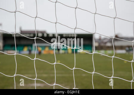 Fußball Ziel netto Nahaufnahme Stockfoto