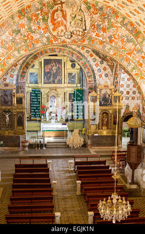 Tlacochahuaya, Oaxaca, Mexiko - die Kirche von San Jeronimo, erbaut im späten 16. Jahrhundert von den Dominikanern. Stockfoto