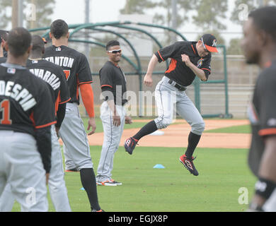 Jupiter, Florida, USA. 24. Februar 2014. Ichiro Suzuki (Marlins) MLB: Miami Marlins Frühling Trainingslager in Jupiter, Florida, Vereinigte Staaten von Amerika. © AFLO/Alamy Live-Nachrichten Stockfoto