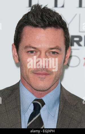 London. 24. Februar 2015. Luke Evans Teilnahme an den Elle Style Awards 2015 in The Sky Garden am 24. Februar 2015 in London. / Bild Allianz © Dpa/Alamy Live-Nachrichten Stockfoto