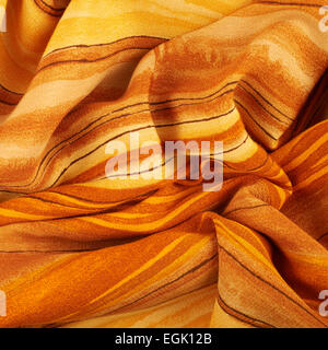 Fragment einer orange Stoff Stockfoto