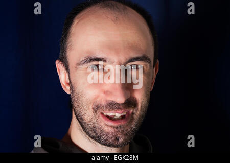 Lachender Mann Stockfoto