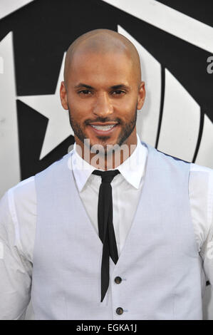 LOS ANGELES, CA - 9. Juli 2013: Ricky Whittle bei der Premiere von Pacific Rim im Dolby Theater, Hollywood. Stockfoto