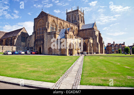 Abtei St. Mary the Virgin in Sherborne, Dorset, England, UK Stockfoto