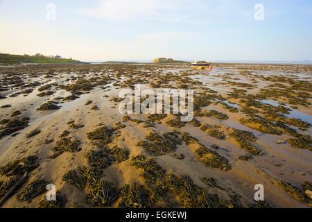 Boot am Wattenmeer. Kirkland Narbe, Port Carlisle, Solway Küste, Cumbria, England, UK Stockfoto