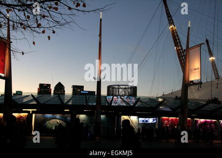 Außen in der O2 für die ATP World Tour Finals in London, England Stockfoto