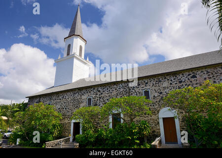 Moku'aikaua Kirche in Kailua-Kona, Big Island, USA Stockfoto