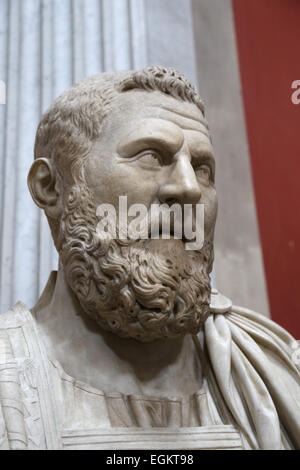 Gaius Fulvius Plautianus (150-250 n. Chr.). Mitglied der römischen gens Fulvia. Präfekt Kommandant der Praetorian Schutz. Büste. Stockfoto