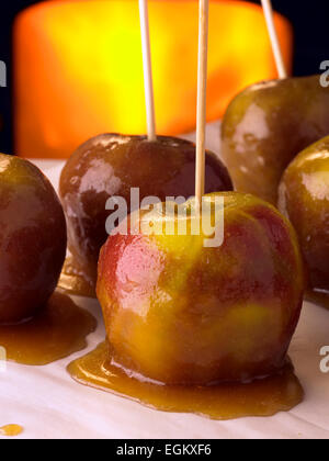 Toffee Äpfel Stockfoto