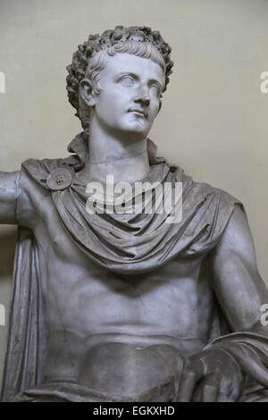 Statue mit dem angeschlossenen Leiter der römische Kaiser Tiberius (42 BC-37AD). Marmor. 41-54 N. CHR.. Detail.Vatican Museen, Chiaramonti. Stockfoto