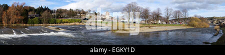 Fluß Teviot, Hawick Stockfoto