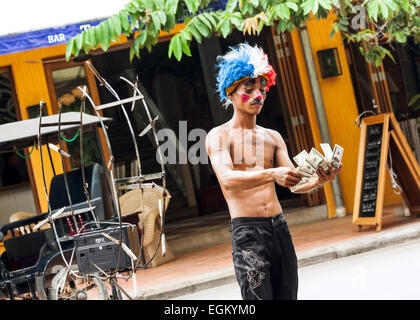 Straße Entertainer in Siem Reap, Kambodscha. Stockfoto