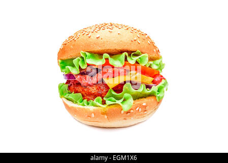 Hamburger, isoliert Stockfoto