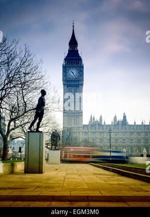 Allgemeine Ansicht auf den Big Ben und die Houses of Parliament in London Stockfoto