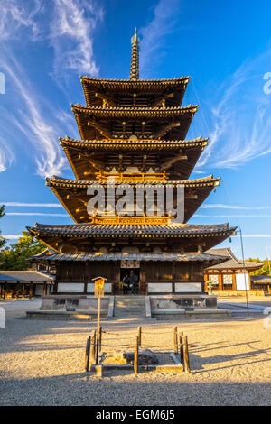 Horyu-Ji-Tempel in Nara, UNESCO-Weltkulturerbe, Japan Stockfoto