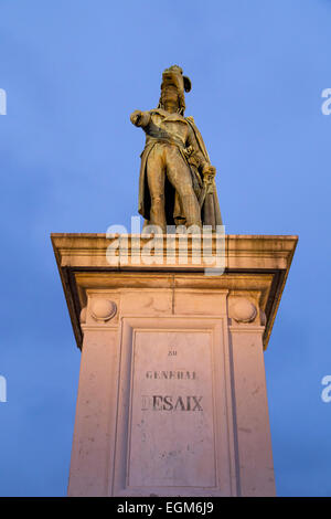 General Desaix Statue am Place de gelegenes, Clermont-Ferrand, Frankreich Stockfoto