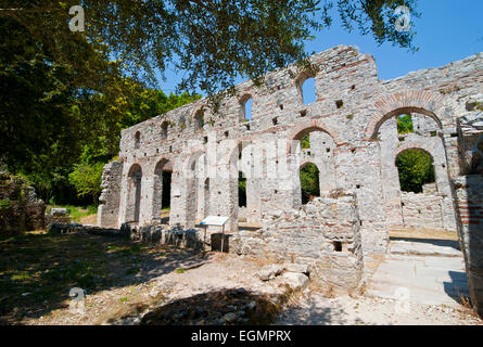Römische Ruinen, UNESCO-Weltkulturerbe, Butrint, Albanien Stockfoto