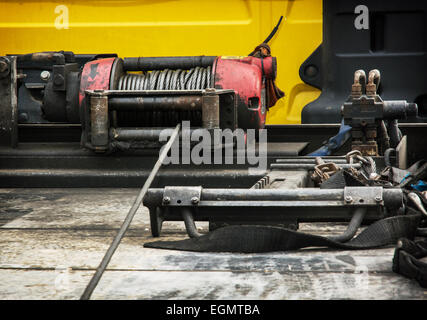 Detail-Foto von der Auto-Winde. Stockfoto