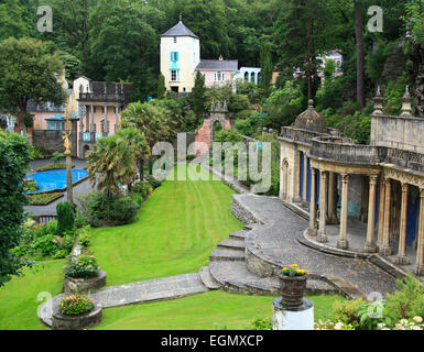 Das Dorf Portmeirion, Gwynedd, North Wales, Vereinigtes Königreich, Europa Stockfoto